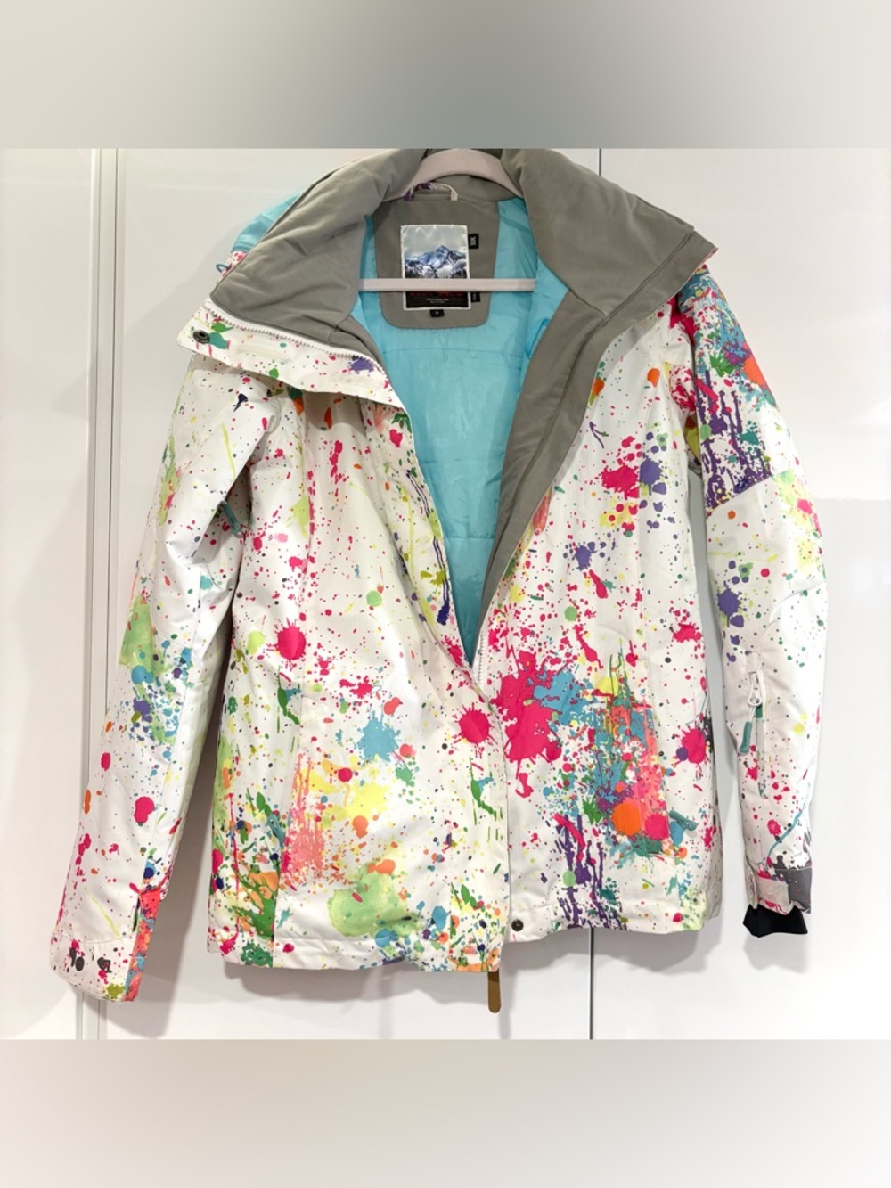 GSOU Snow paint splatter ski jacket